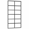 Sliding Door with Hardware Set Black - 102x205 cm ESG Glass