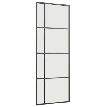 Sliding Door with Hardware Set Black 76x205 cm ESG Glass