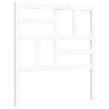 Bed Frame with Headboard White 100x200 cm Solid Wood