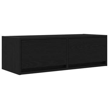 Stylish TV Cabinet Black Oak - Space-Saving Design