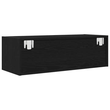 Stylish TV Cabinet Black Oak - Space-Saving Design