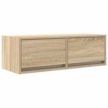 Stylish TV Cabinet in Sonoma Oak - 80x31x25.5 cm