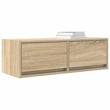 Stylish TV Cabinet in Sonoma Oak - 80x31x25.5 cm