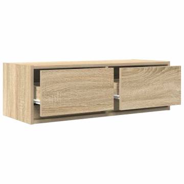 Stylish TV Cabinet in Sonoma Oak - 80x31x25.5 cm