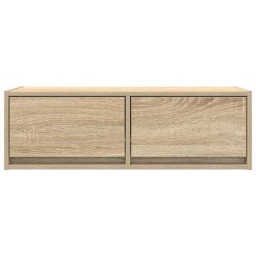 Stylish TV Cabinet in Sonoma Oak - 80x31x25.5 cm