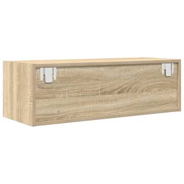 Stylish TV Cabinet in Sonoma Oak - 80x31x25.5 cm