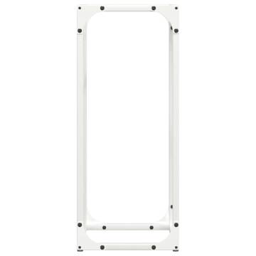 Firewood Rack White 25x25x60 cm | Sturdy Cold-Rolled Steel