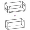 Firewood Rack White 25x25x60 cm | Sturdy Cold-Rolled Steel