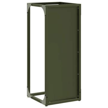 Olive Green Firewood Rack | Durable Cold-Rolled Steel