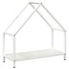 Firewood Rack White 60x25x60 cm - Sturdy Steel Storage