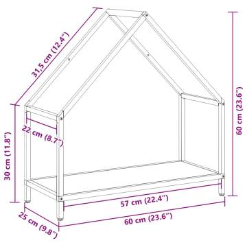 Firewood Rack White 60x25x60 cm - Sturdy Steel Storage