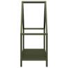 Olive Green Firewood Rack - Durable Cold-Rolled Steel 60x25x60cm