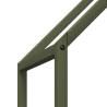 Olive Green Firewood Rack - Durable Cold-Rolled Steel 60x25x60cm