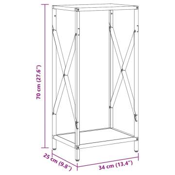 Firewood Rack Black 34x25x70 cm - Sturdy & Stylish Storage