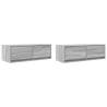 Stylish Grey Sonoma TV Cabinets - Set of 2 | HipoMarket