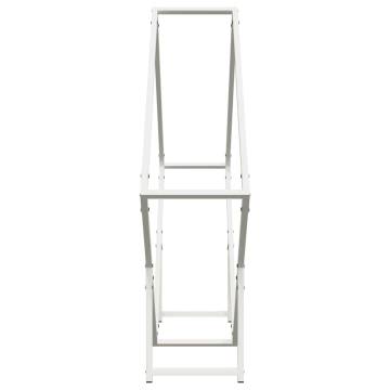 Sturdy White Firewood Rack - 100x25x100 cm Cold-Rolled Steel