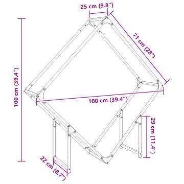 Sturdy White Firewood Rack - 100x25x100 cm Cold-Rolled Steel