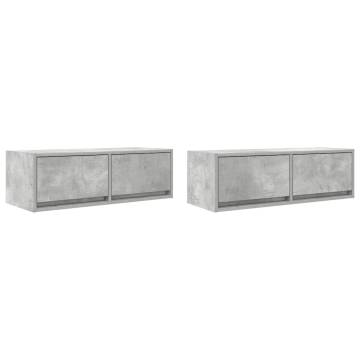 TV Cabinets 2 pcs Concrete Grey - Stylish and Durable Design