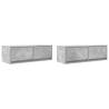 TV Cabinets 2 pcs Concrete Grey - Stylish and Durable Design