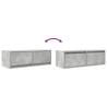 TV Cabinets 2 pcs Concrete Grey - Stylish and Durable Design