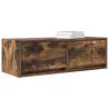 Stylish 2 pcs TV Cabinets in Smoked Oak - Space-Saving Design