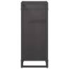 Sturdy Black Firewood Rack - Cold-Rolled Steel 25x25x60 cm