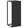 Sturdy Black Firewood Rack - Cold-Rolled Steel 25x25x60 cm