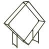 Olive Green Firewood Rack - Sturdy Cold-Rolled Steel 100x25x100 cm