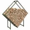 Olive Green Firewood Rack - Sturdy Cold-Rolled Steel 100x25x100 cm