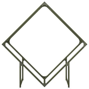 Olive Green Firewood Rack - Sturdy Cold-Rolled Steel 100x25x100 cm