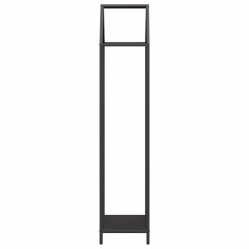 Firewood Rack Black - Sturdy Cold-Rolled Steel 40x25x120 cm