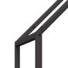 Firewood Rack Black - Sturdy Cold-Rolled Steel 40x25x120 cm