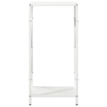 Firewood Rack White 34x25x70 cm - Durable Cold-Rolled Steel