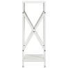 Firewood Rack White 34x25x70 cm - Durable Cold-Rolled Steel