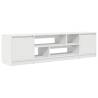 Stylish White TV Cabinet - 188.5x41x50 cm | HIPO Market