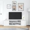 Stylish White TV Cabinet - 188.5x41x50 cm | HIPO Market