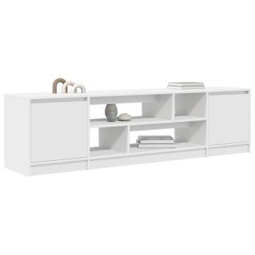 Stylish White TV Cabinet - 188.5x41x50 cm | HIPO Market