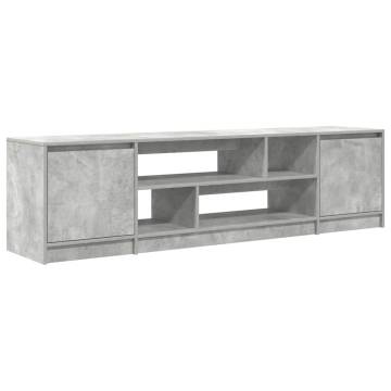 Stylish Concrete Grey TV Cabinet - 188.5x41x50 cm