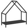 Sturdy Black Firewood Rack 60x25x60 cm - Cold-Rolled Steel