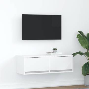 Stylish White TV Cabinet - 80x31x25.5 cm - Durable Design