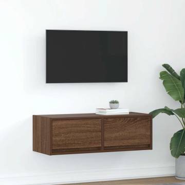 Elegant Brown Oak TV Cabinet - 80x31 cm | HipoMarket