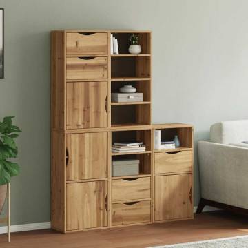 ODDA Side Cabinets - 5 pcs Solid Pine Storage Units