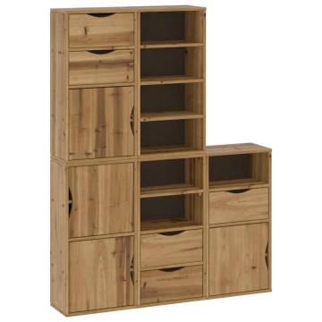 ODDA Side Cabinets - 5 pcs Solid Pine Storage Units