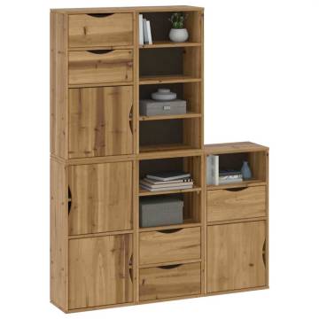 ODDA Side Cabinets - 5 pcs Solid Pine Storage Units