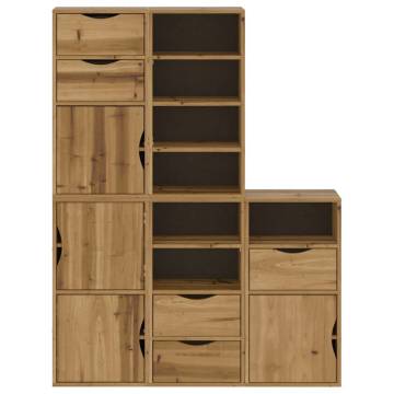 ODDA Side Cabinets - 5 pcs Solid Pine Storage Units