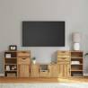  5 Piece TV Units with Storage ODDA Solid Wood Pine Colour natural Quantity in Package 1 Model 9 shelves 5 drawers 