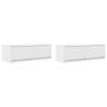 Stylish White TV Cabinets - 2 pcs, Engineered Wood | HiPoMarket