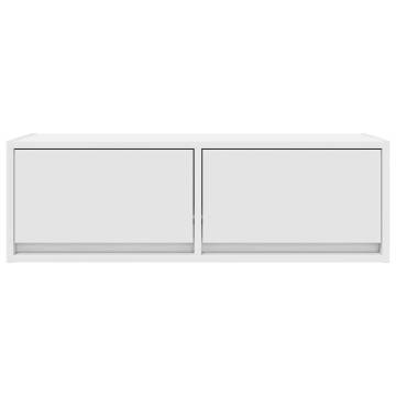 Stylish White TV Cabinets - 2 pcs, Engineered Wood | HiPoMarket