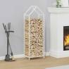  Firewood Rack White 40x25x120 cm Cold-rolled steel Size 40 x 25 x 120 cm Colour white 