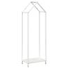 Firewood Rack White 40x25x120 cm - Sturdy Steel Storage